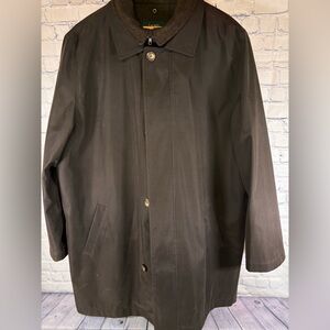 Lauren Ralph Lauren Classic Brown Edgar Minimalist Liner Mac Raincoat 46L